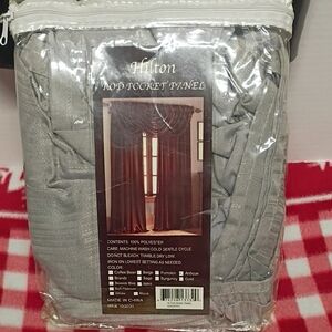 Hilton Gray Rod Pocket Panel Curtain
